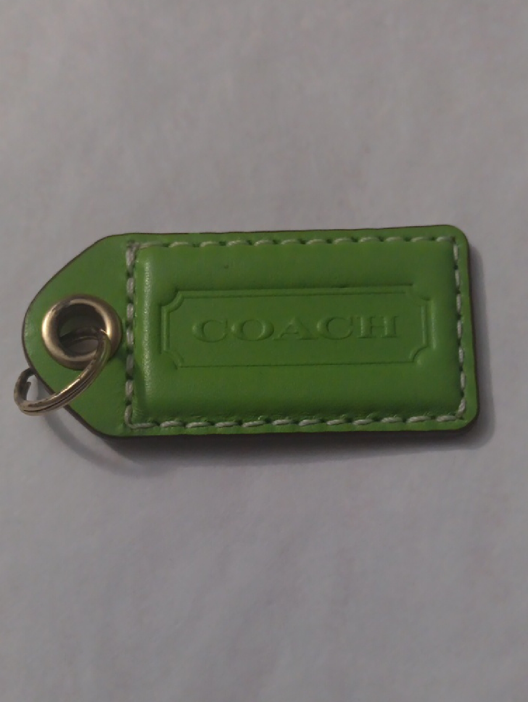 46 Coach Lime Green Leather Hang Tag Gold Hardware